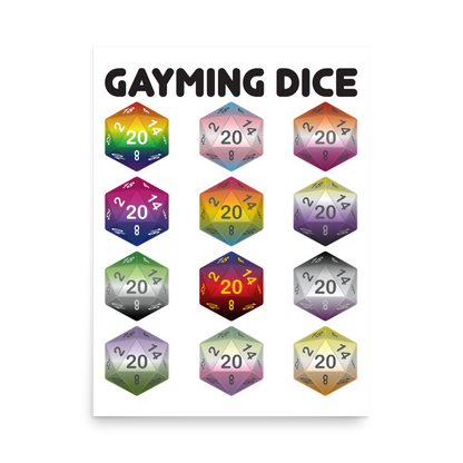 Gayming Dice Art Print