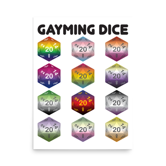 Gayming Dice Art Print