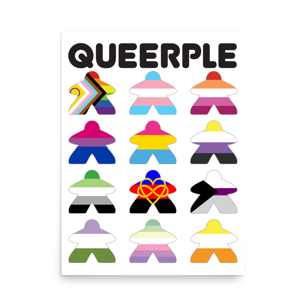 Queerple Art Print - Flags (Demi Variant)