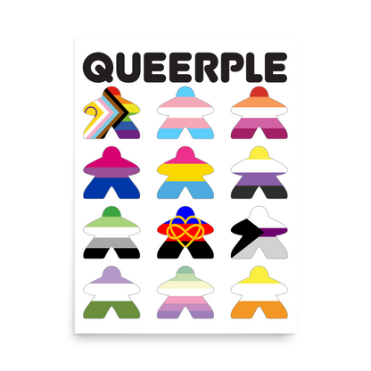 Queerple Art Print - Flags (Demi Variant)