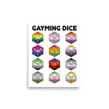 Gayming Dice Art Print