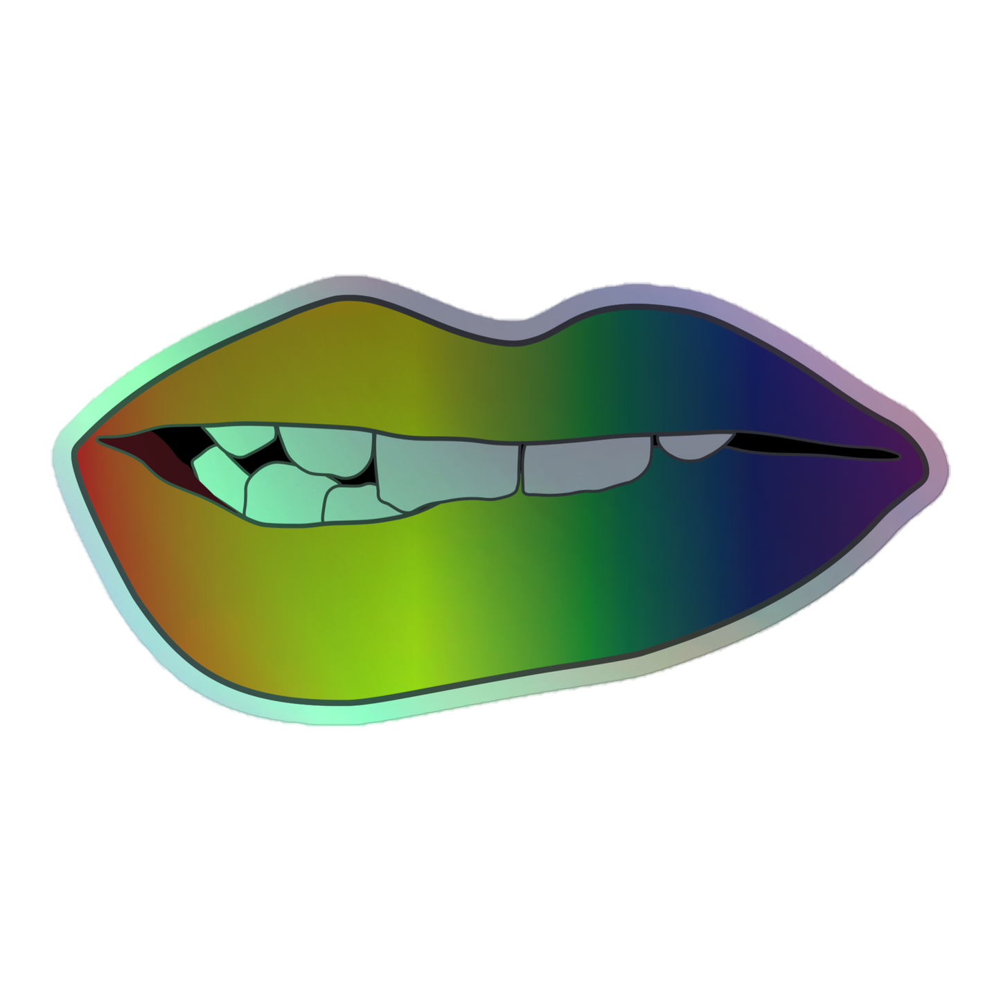 Biting Lips - Rainbow Pride - Holographic