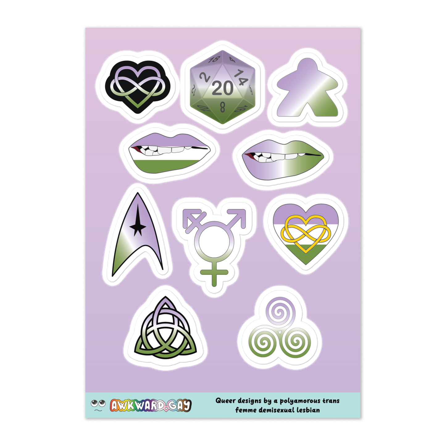 Sticker Sheet - Genderqueer