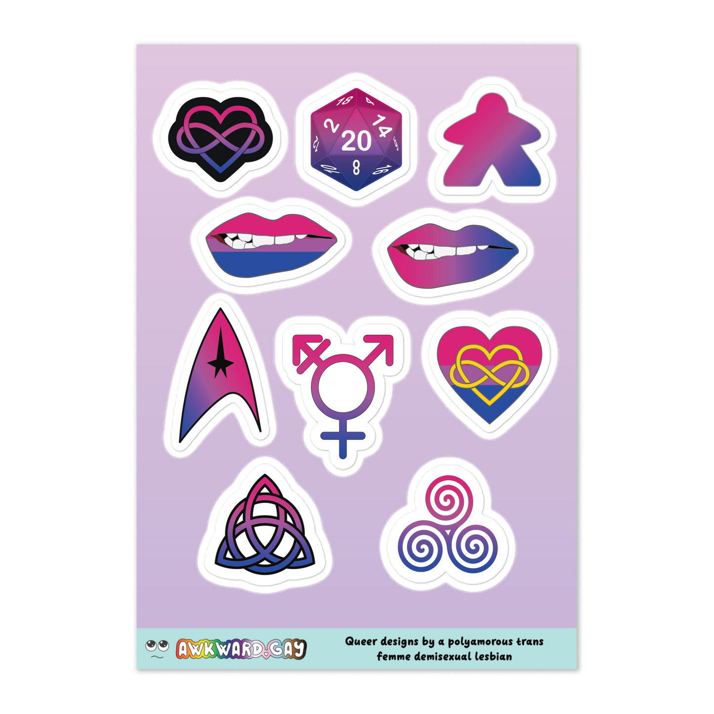 Sticker Sheet - Bisexual