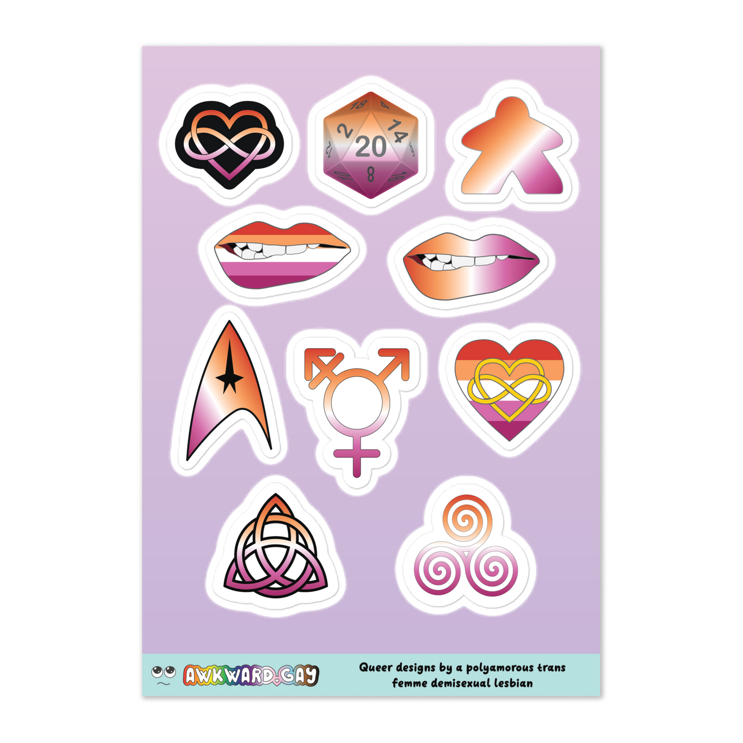 Sticker Sheet - Lesbian