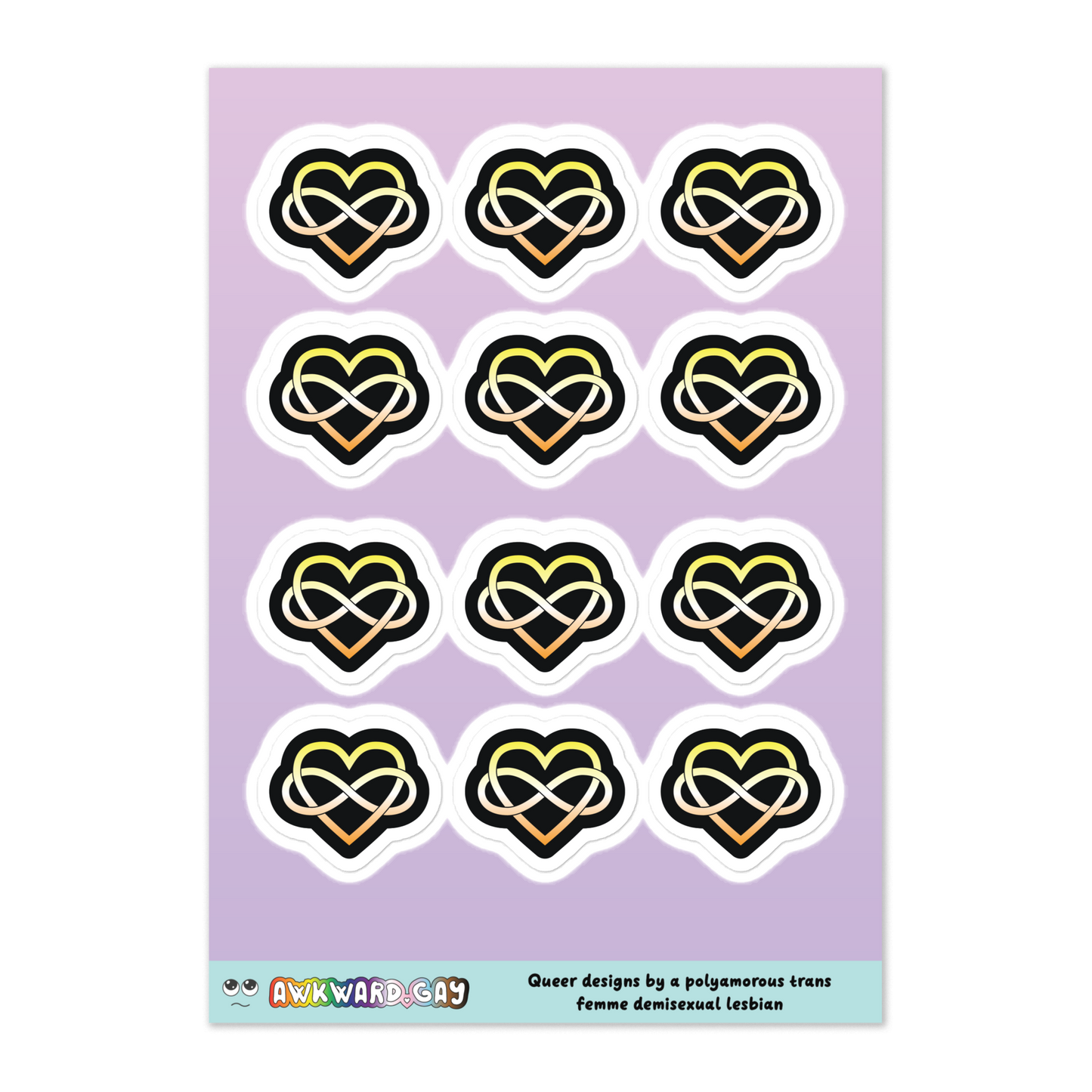 Polyamory Infinity Heart Sheet - Maverique