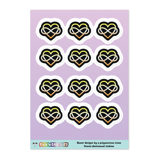 Polyamory Infinity Heart Sheet - Maverique