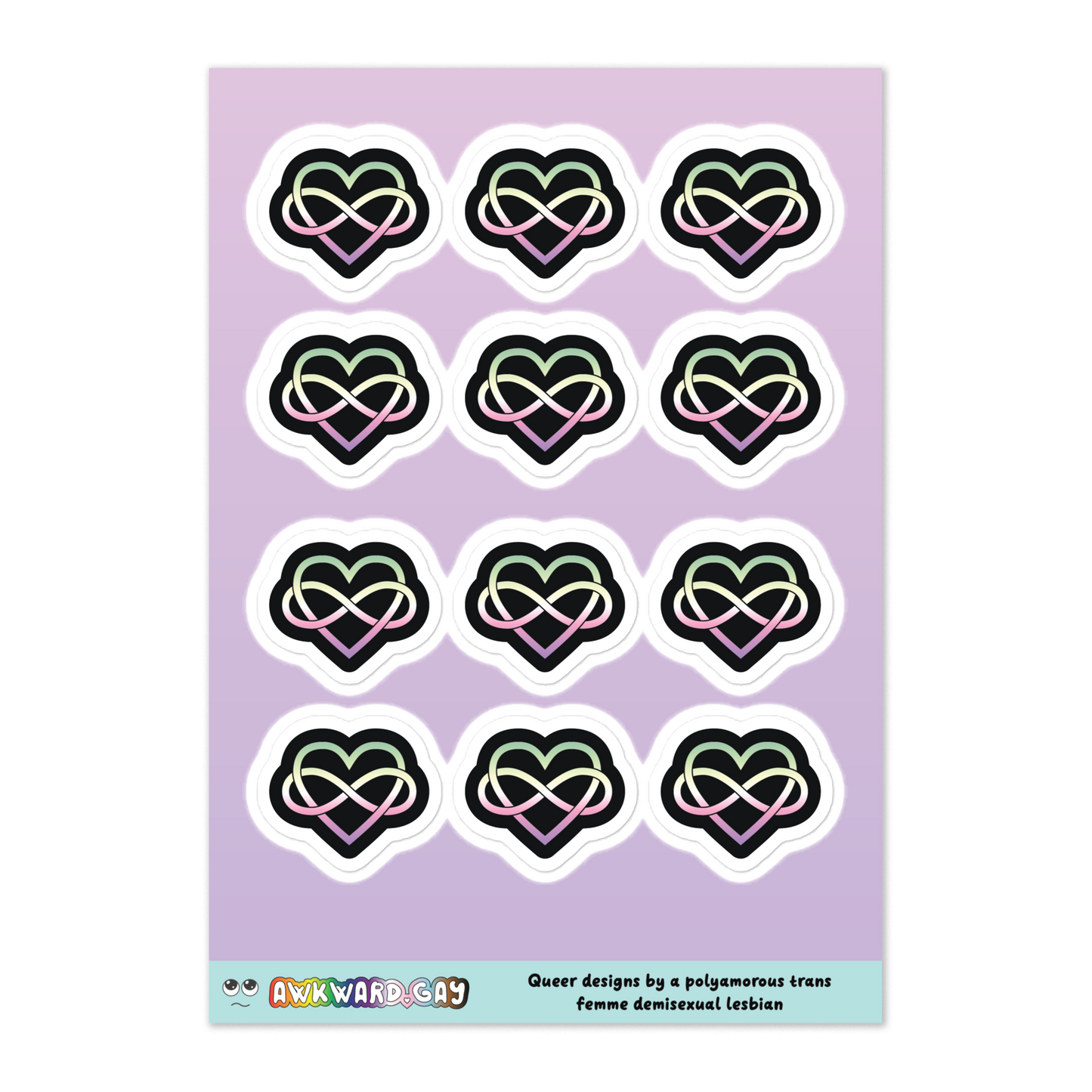 Polyamory Infinity Heart Sheet - Genderfae