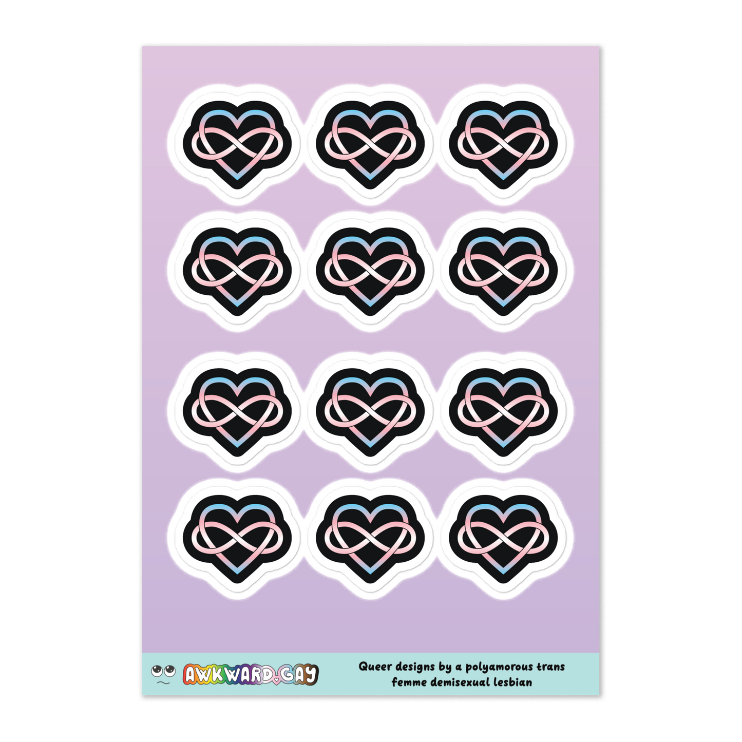 Polyamory Infinity Heart Sheet - Transgender