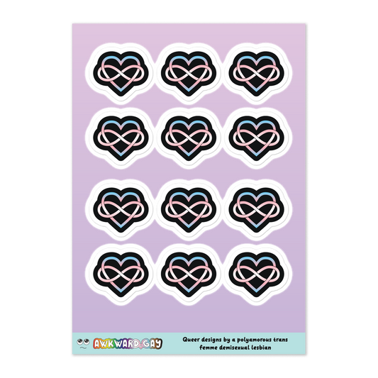 Polyamory Infinity Heart Sheet - Transgender