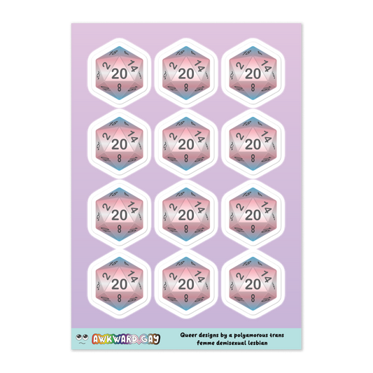 Pride D20 Sheet - Trans