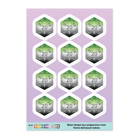 Pride D20 Sheet - Aromantic