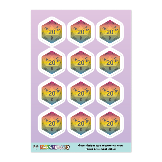 Pride D20 Sheet - Pansexual