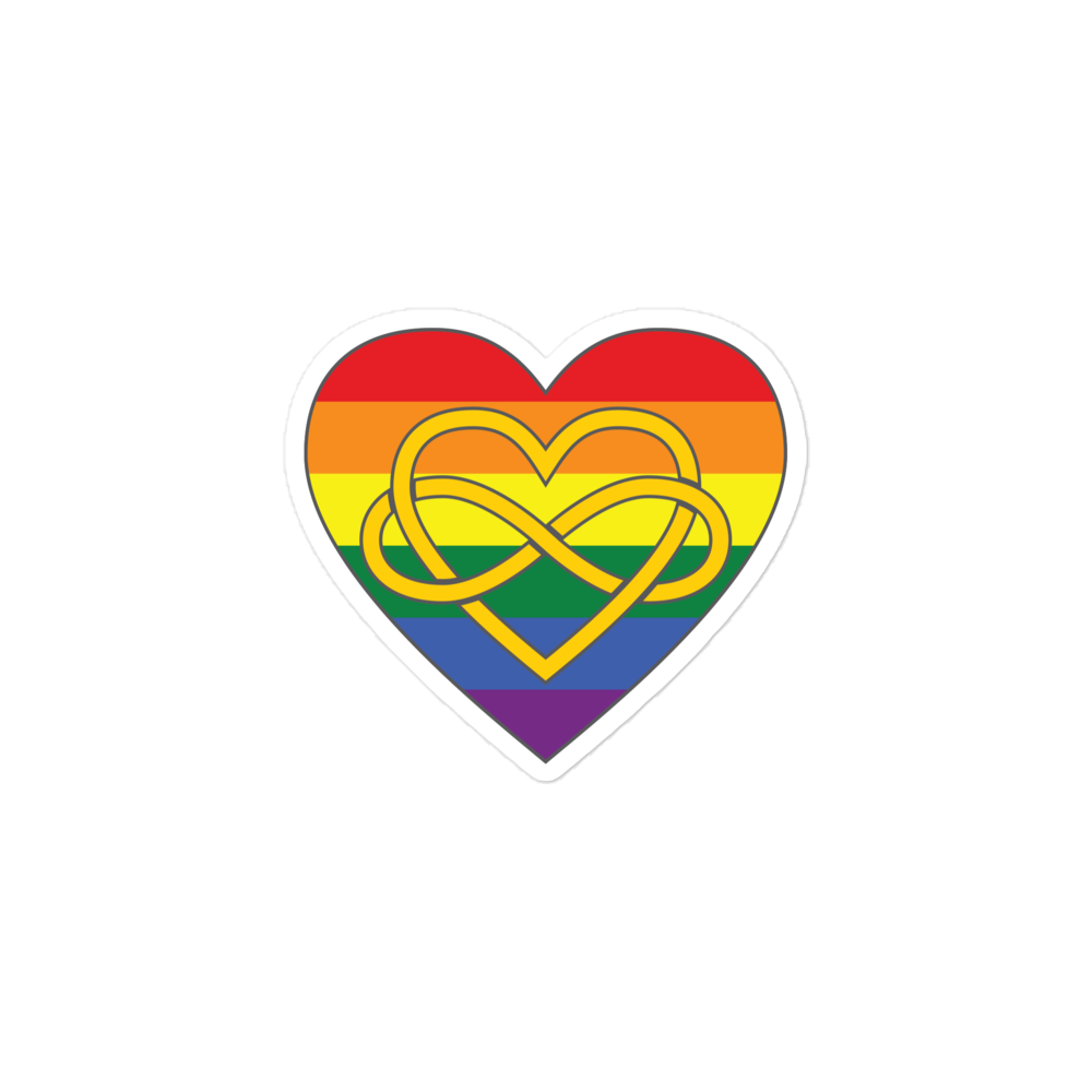 Polyamory Infinity Heart Rainbow Pride