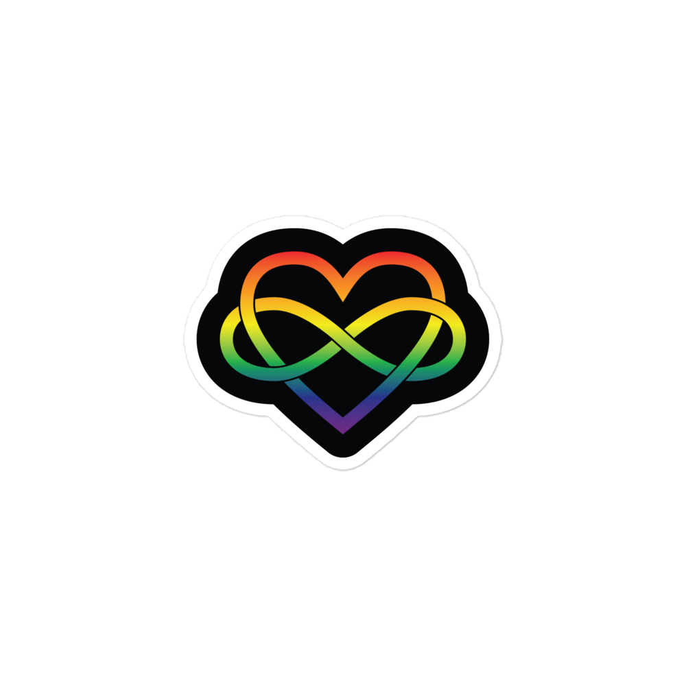 Polyamory Infinity Heart - Rainbow