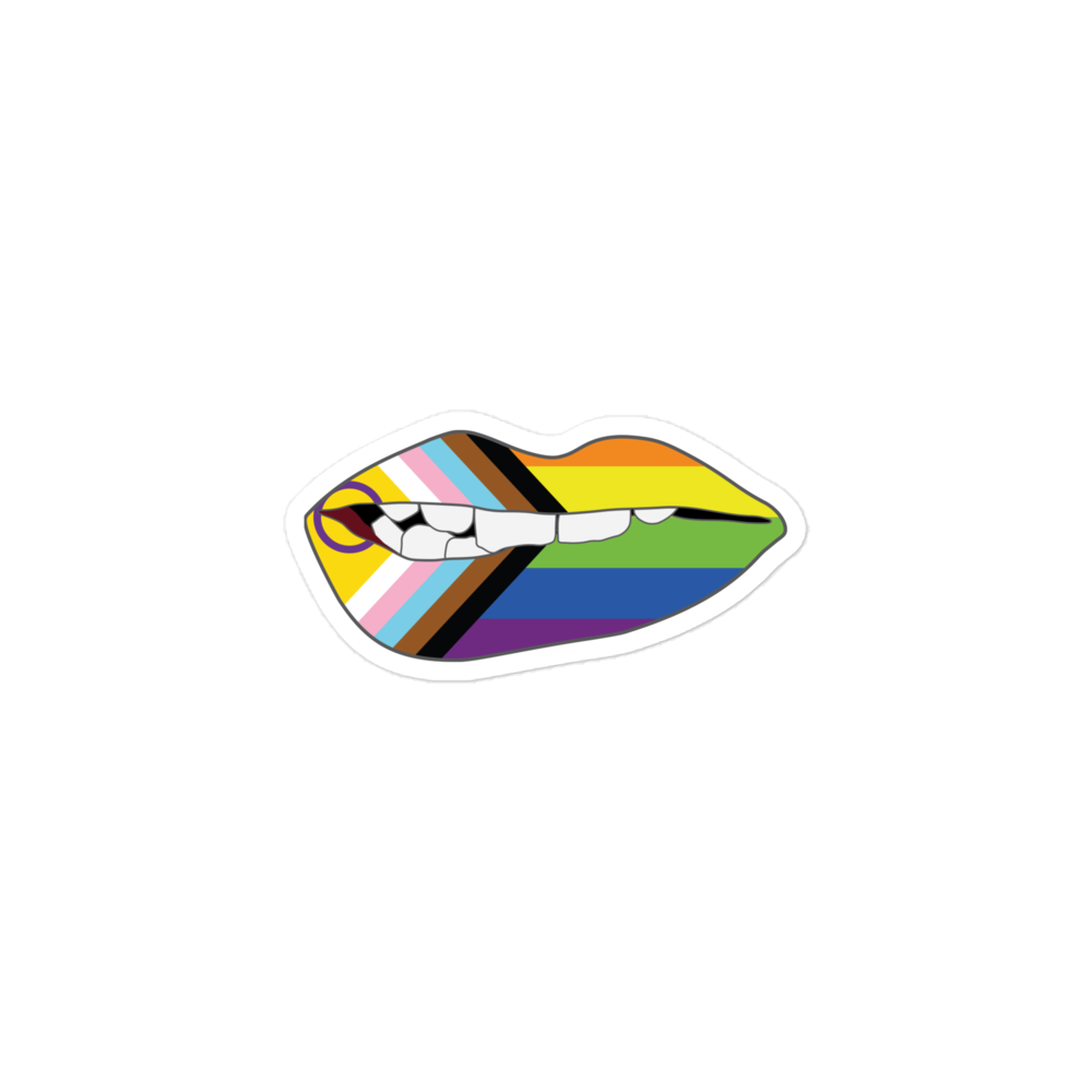 Biting Lips - Progress Pride Flag