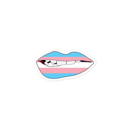 Biting Lips - Transgender Flag