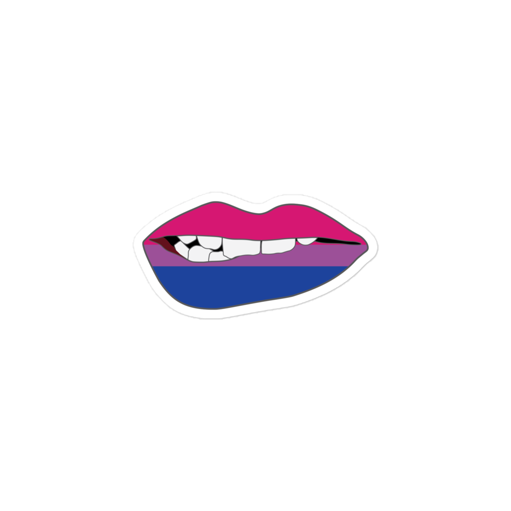 Biting Lips - Bisexual Flag