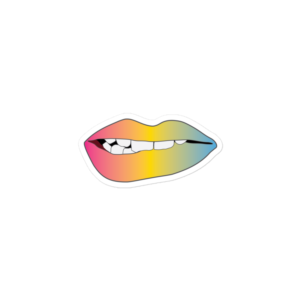 Biting Lips - Pansexual Pride - Gradient