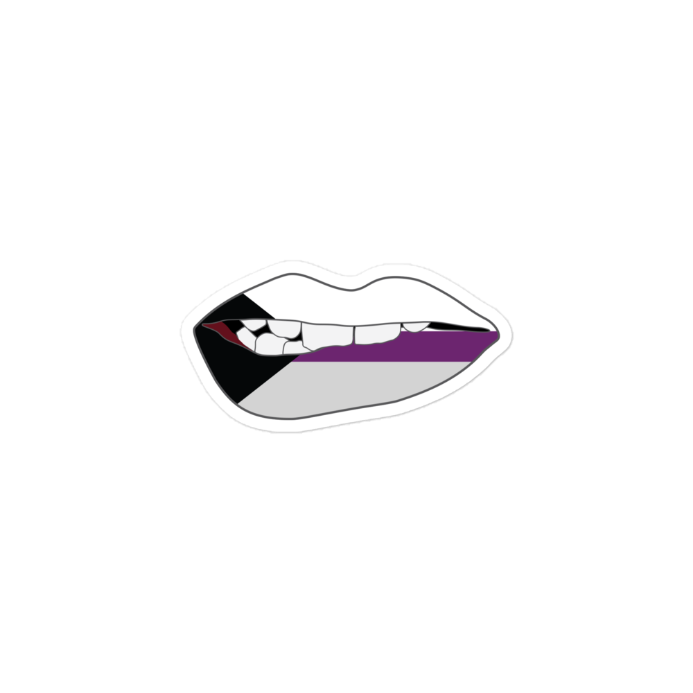 Biting Lips - Demisexual Flag