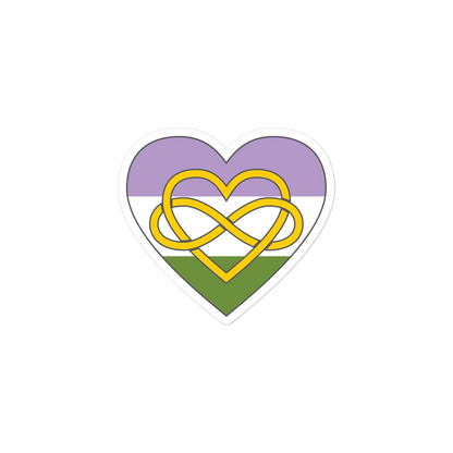 Polyamory Infinity Heart Genderqueer Pride