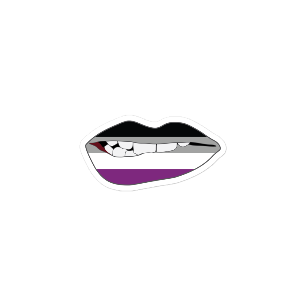 Biting Lips - Asexual Flag