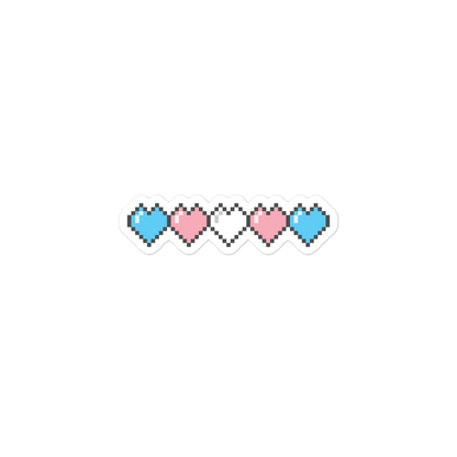 Trans Pride Pixel Hearts Bubble-free stickers