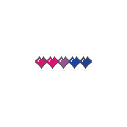 Bi Pride Pixel Hearts Bubble-free stickers