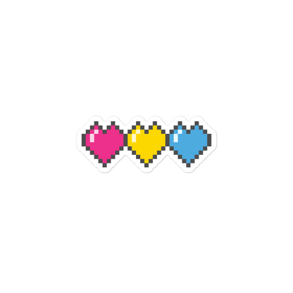 Pan Pride Pixel Hearts Bubble-free stickers