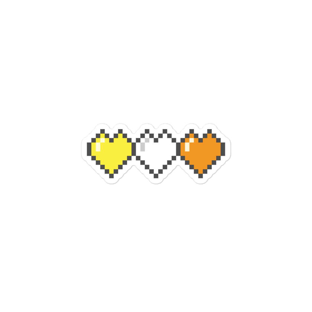 Maverique Pride Pixel Hearts Bubble-free stickers