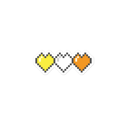 Maverique Pride Pixel Hearts Bubble-free stickers