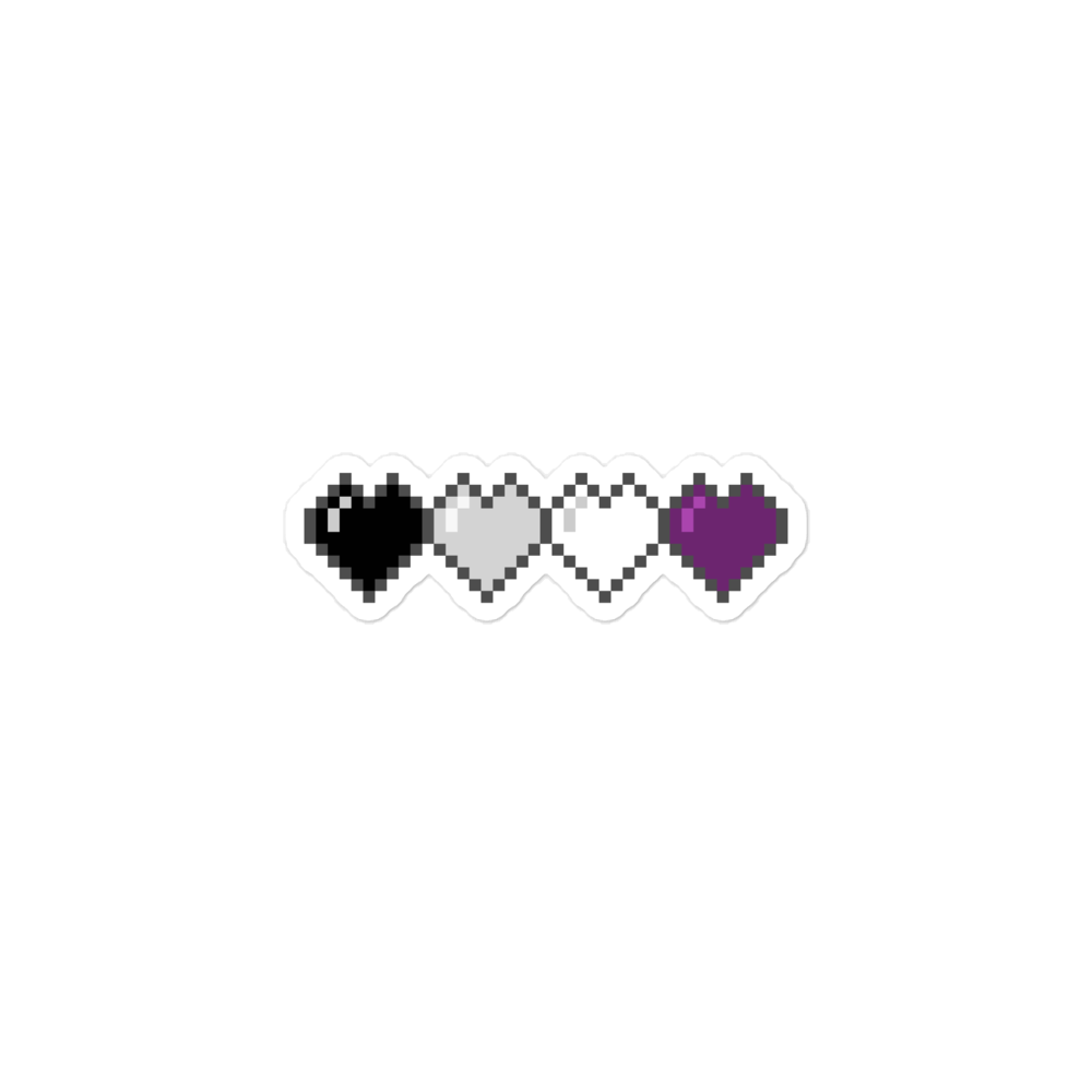 Ace Pride Pixel Hearts Bubble-free stickers