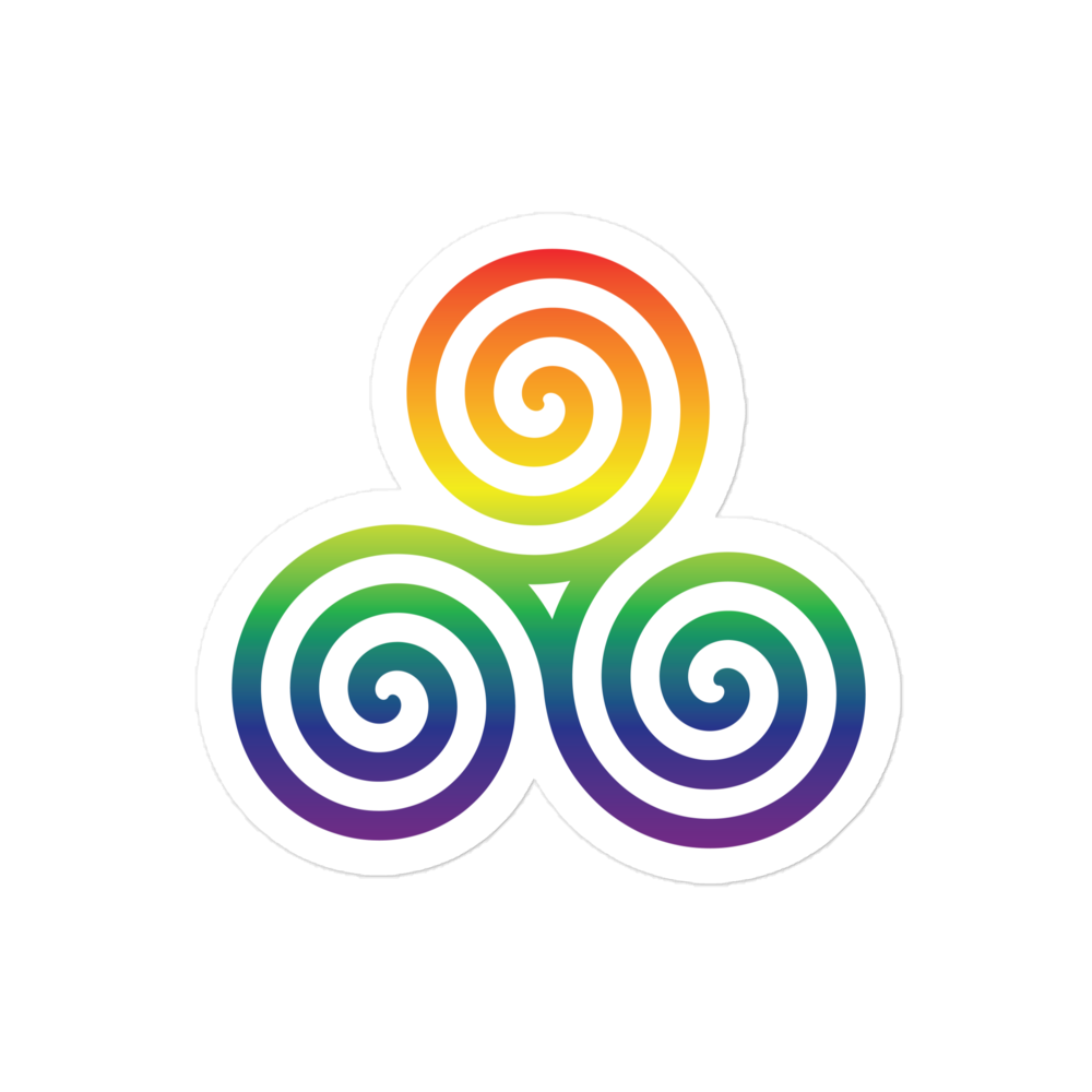 Celtic Triskelion - Rainbow