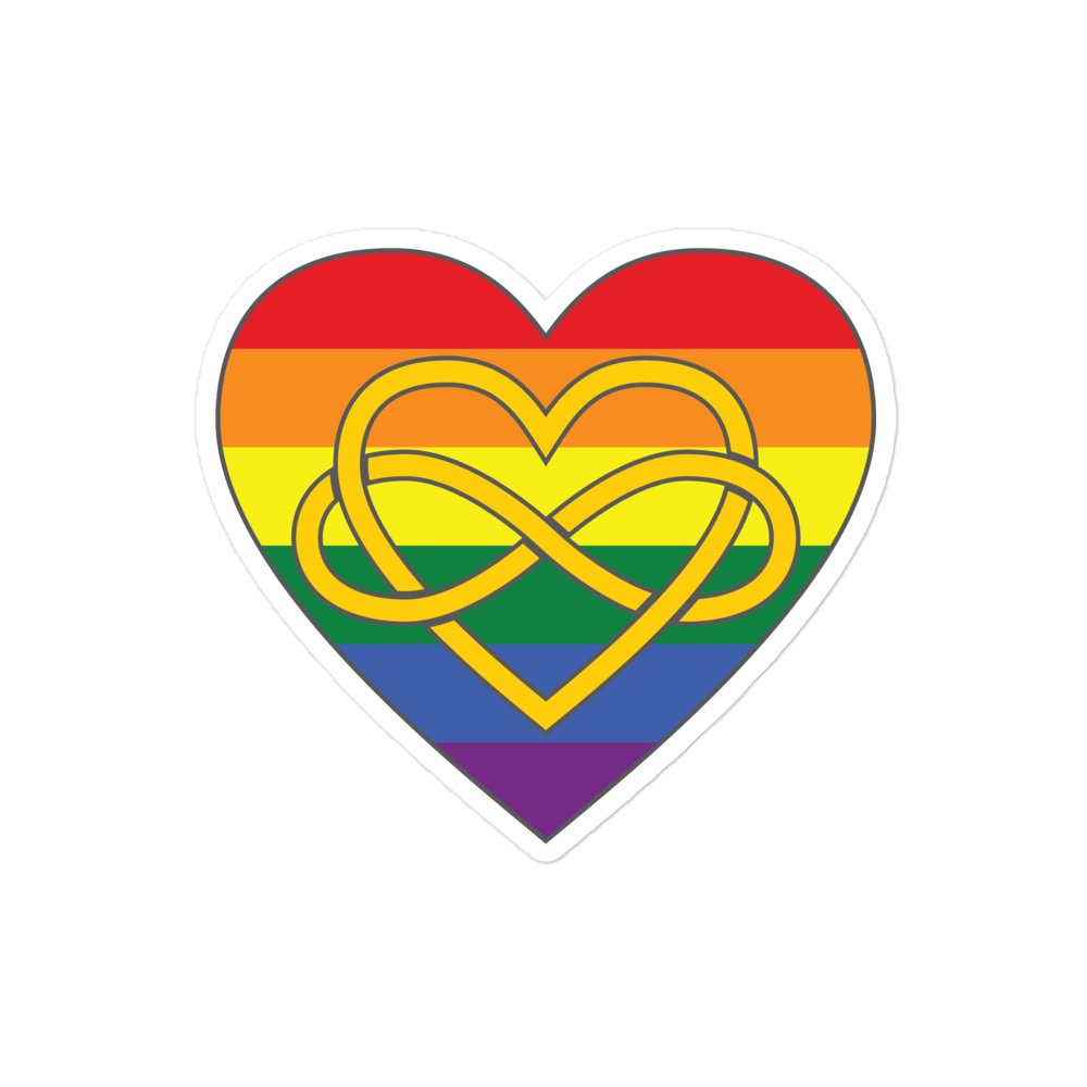 Polyamory Infinity Heart Rainbow Pride