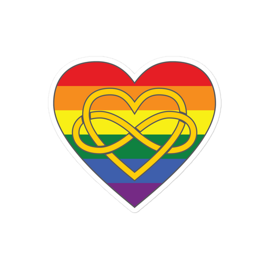 Polyamory Infinity Heart Rainbow Pride