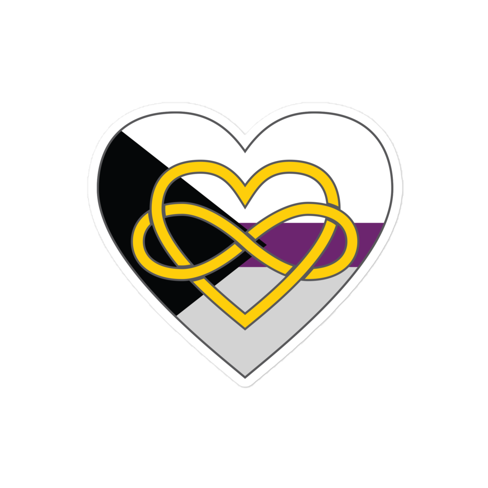 Polyamory Infinity Heart Demisexual Pride