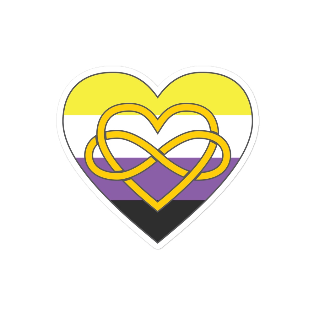 Polyamory Infinity Heart Non-binary Pride