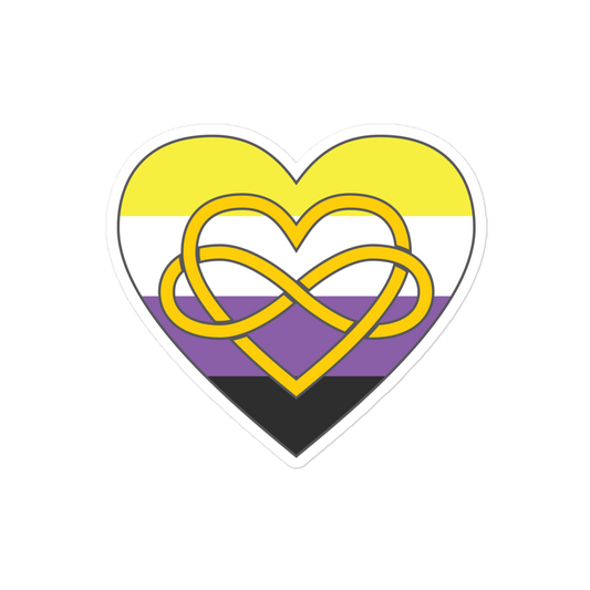 Polyamory Infinity Heart Non-binary Pride