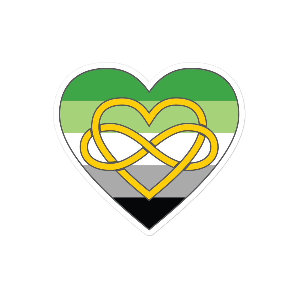 Polyamory Infinity Heart Aromantic Pride