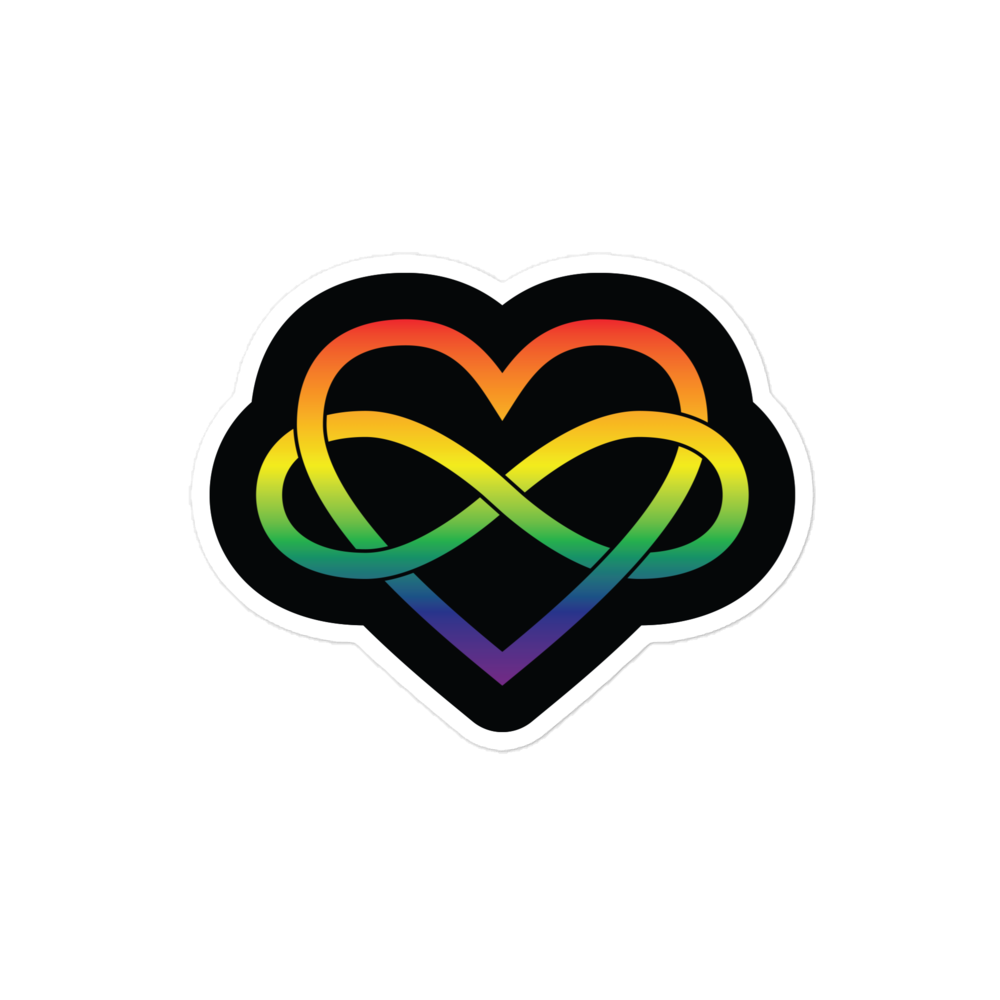 Polyamory Infinity Heart - Rainbow