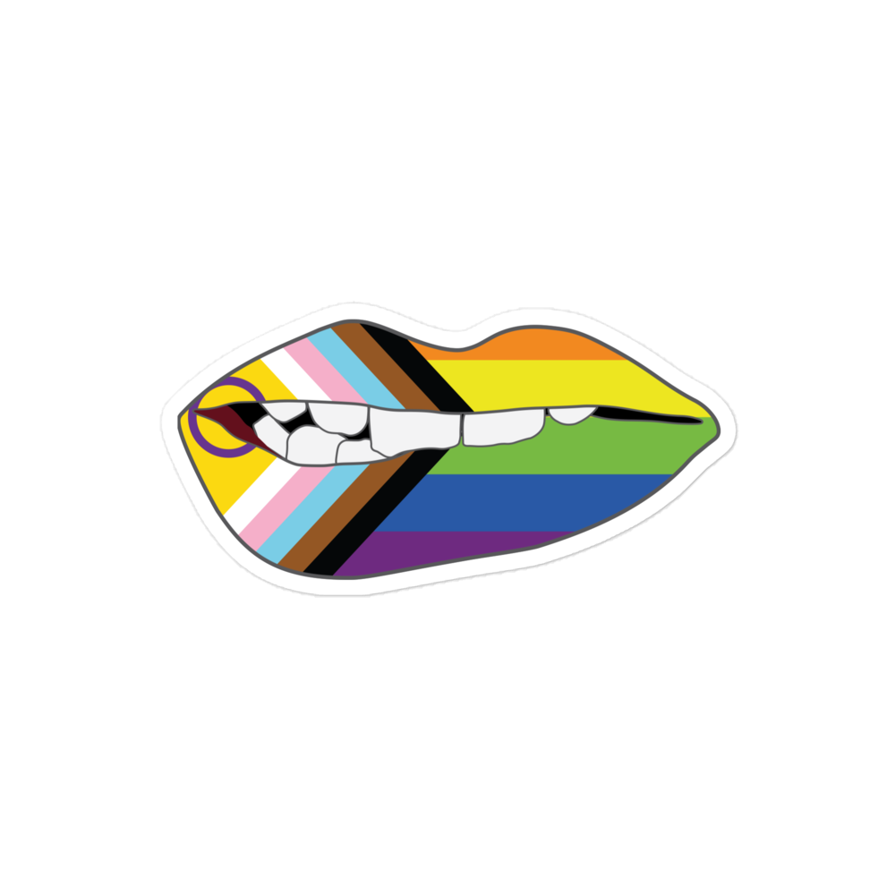 Biting Lips - Progress Pride Flag