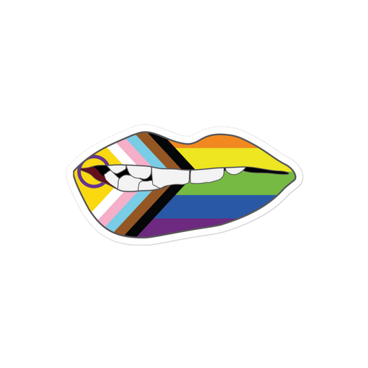 Biting Lips - Progress Pride Flag