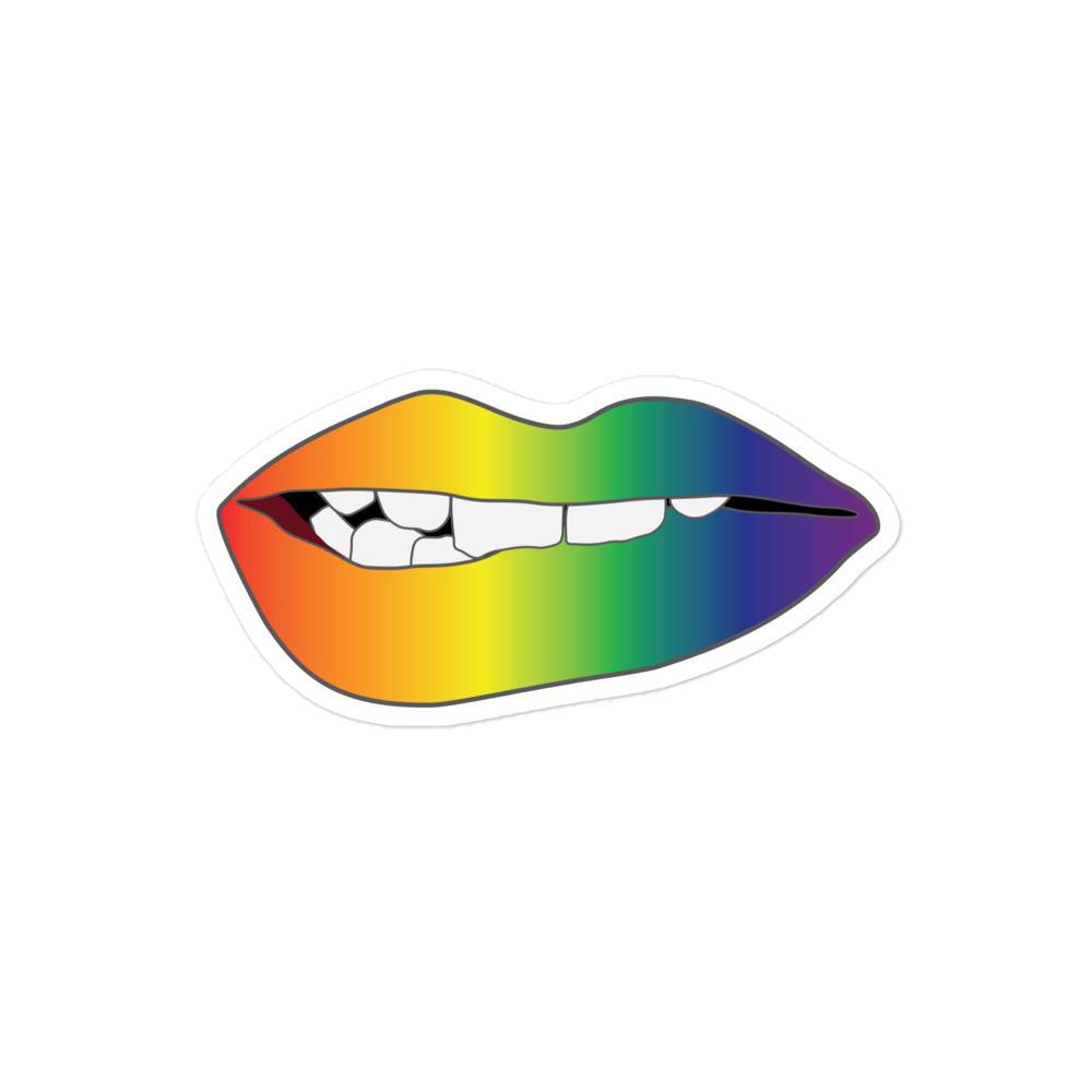 Biting Lips - Rainbow Pride - Gradient