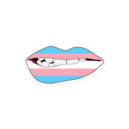 Biting Lips - Transgender Flag