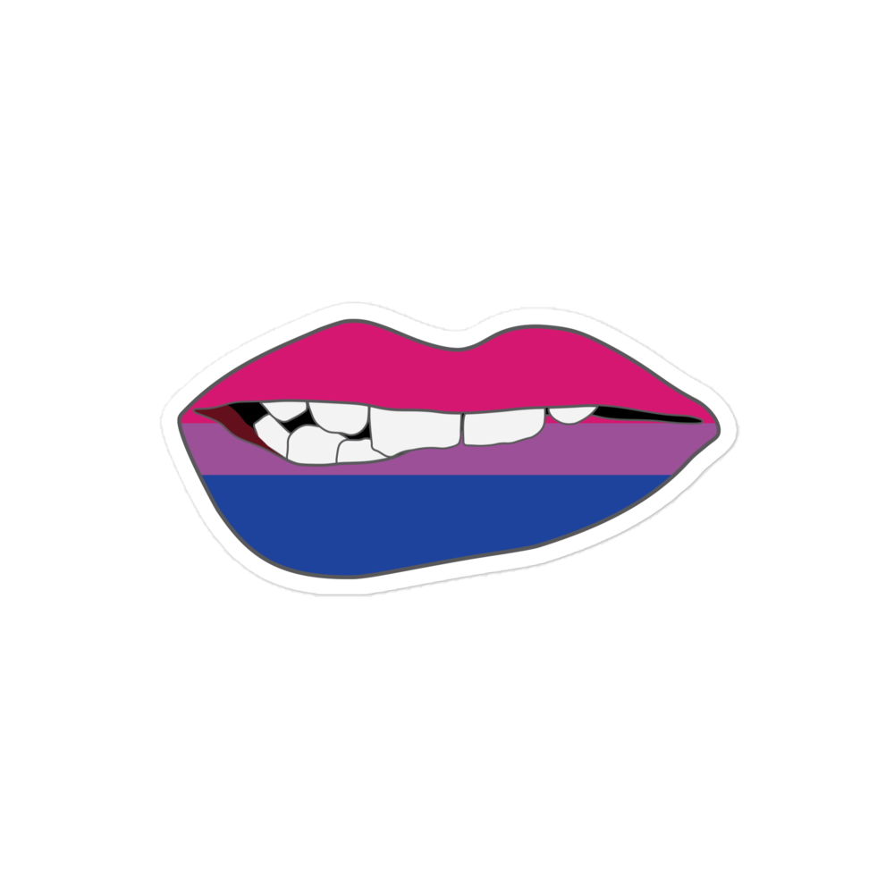 Biting Lips - Bisexual Flag