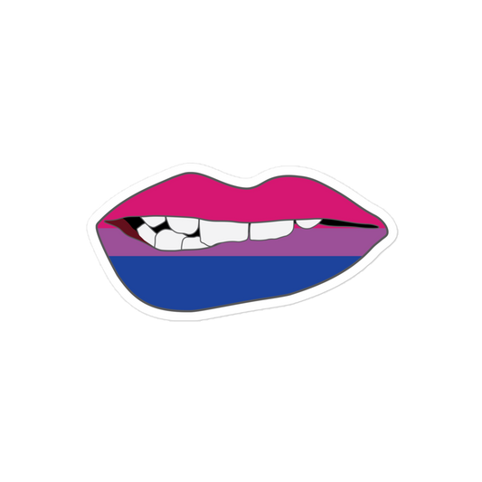 Biting Lips - Bisexual Flag