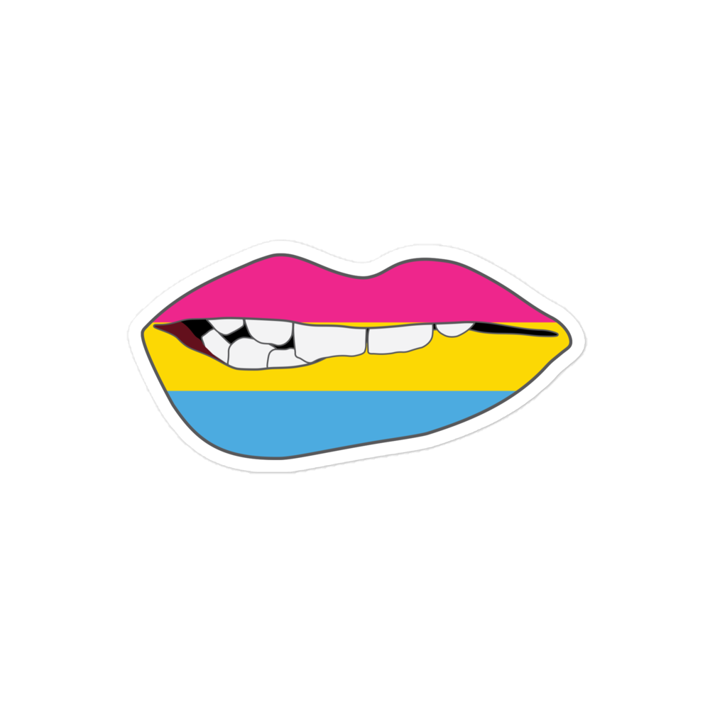 Biting Lips - Pansexual Flag