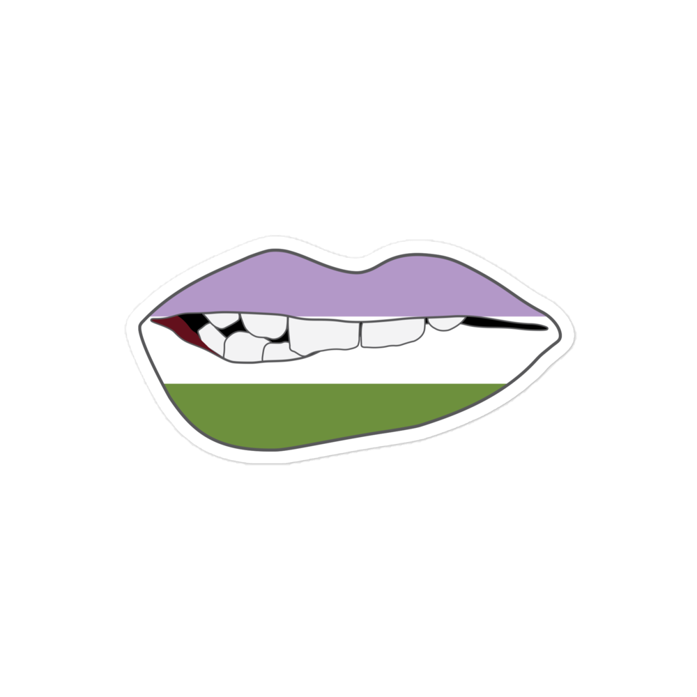 Biting Lips - Genderqueer Flag