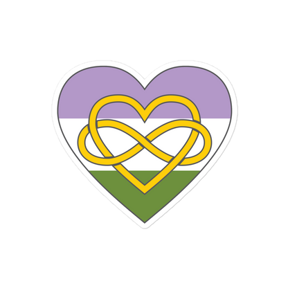 Polyamory Infinity Heart Genderqueer Pride