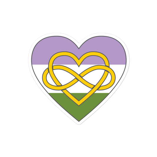 Polyamory Infinity Heart Genderqueer Pride